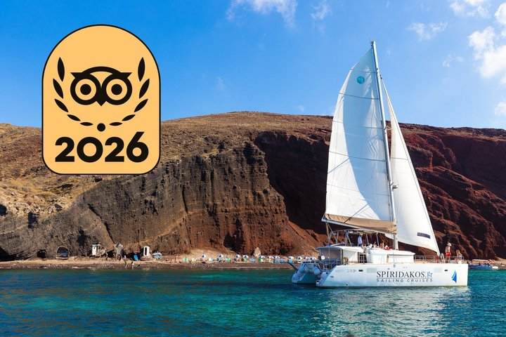 Santorini Classic Catamaran Cruise with BBQ, Drinks and Transfers - Photo 1 of 25