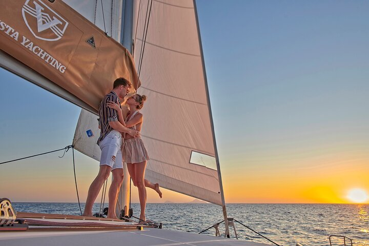 Santorini Platinum Catamaran Cruise with Meal, BBQ and Open Bar - Photo 1 of 25