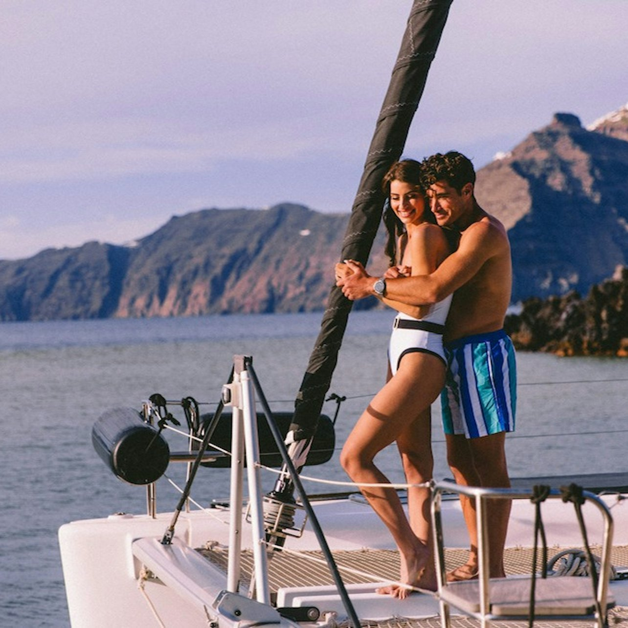 Santorini: Premium Catamaran Cruise + BBQ + Open bar + Transfers - Photo 1 of 12