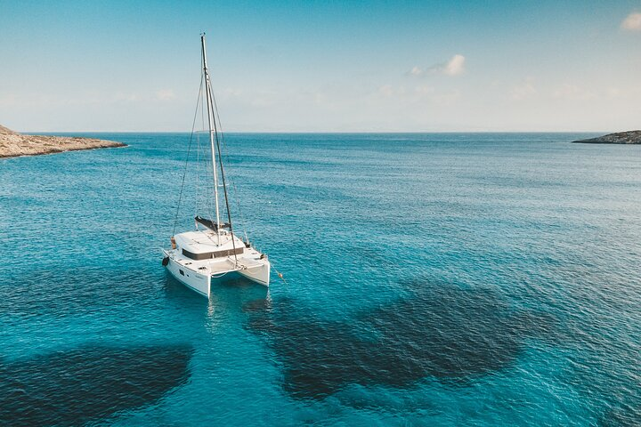 Small Group Santorini Catamaran Cruise with BBQ - Photo 1 of 11