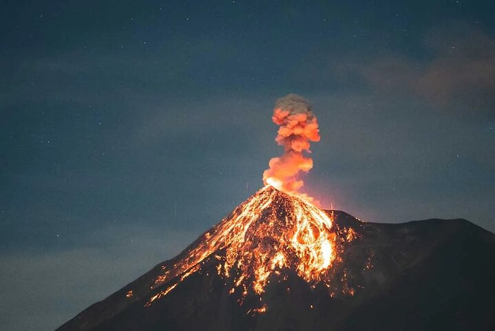 Fire volcano from Acatenango
