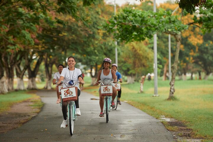 Travelers taking a cool ride in the National Park