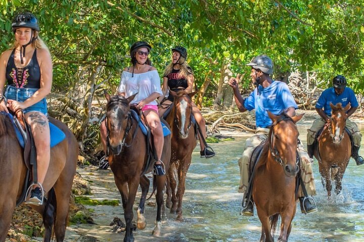Ride a horse to see the beautiful sights of Roatán.