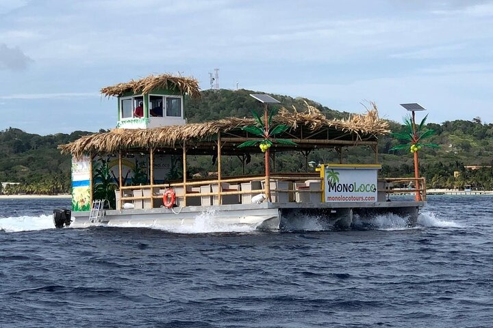 Catamaran Tiki Boat Sunset Snorkeling Dinner Cruise in Roatan - Photo 1 of 4