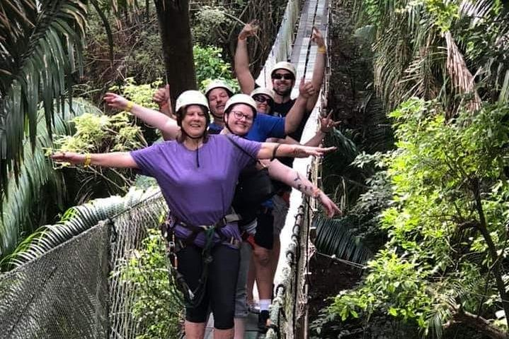Having a blast another group at Mayan Jungle Canopy, Thank you To DJ Stanley, and family.