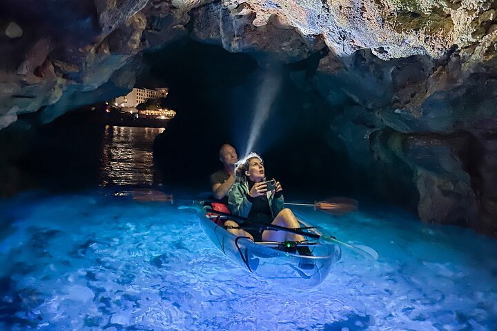 Clear Kayak Night Glow tour in Pula, powered by Metta Float