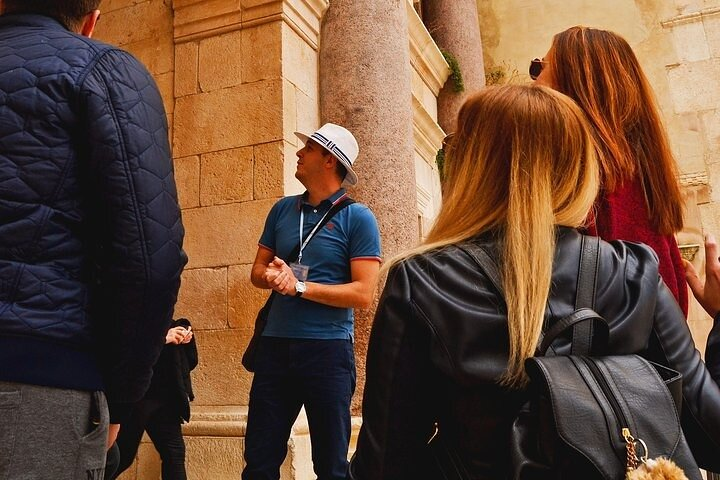 Toni leading the tour into the Vestibule