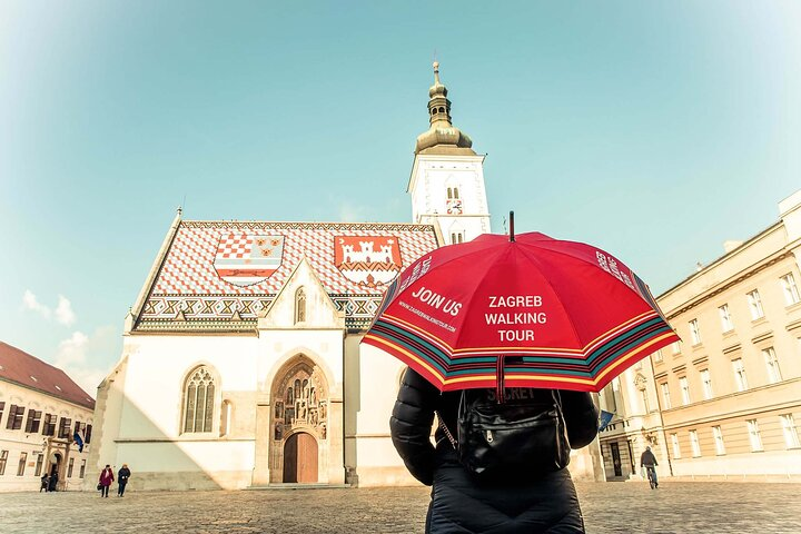 St. Mark's square on the Upper town where your guide will tell you interesting stories and facts about this place in Zagreb and why it's so important square in Croatia