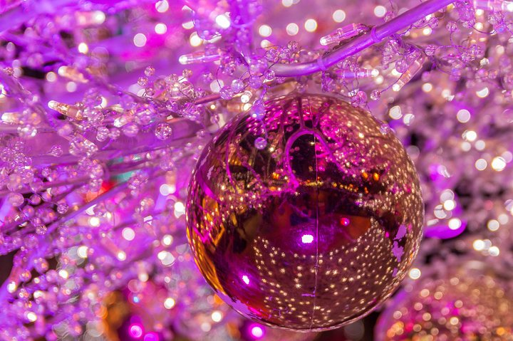 Festive decoration along the so-called Fashion street in Budapest