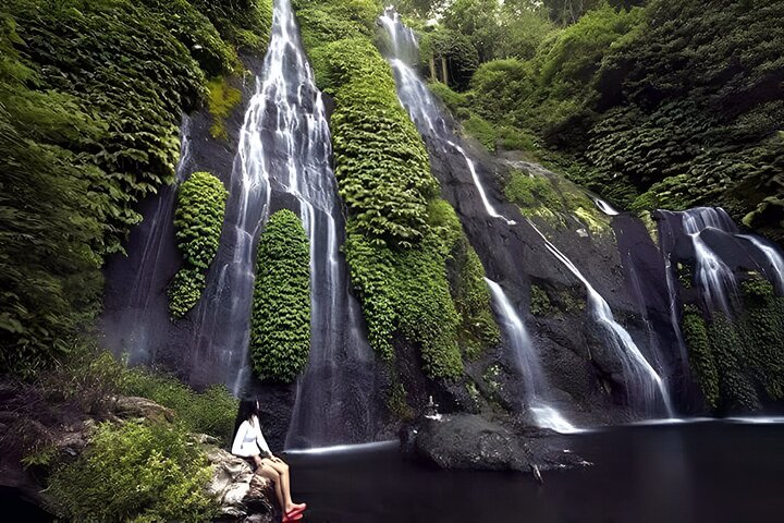 Bali Full-Day Hidden Hills, Twin Waterfalls and Hot Spring Tour