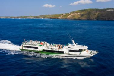 Experience the serene journey across sparkling waters aboard the Bali Premium Fast Ferry connecting Lombok and Bali. Enjoy a relaxed ride with stunning coastal views and comfortable amenities.