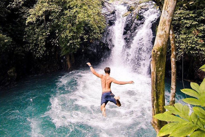 Jumping at Waterfall
