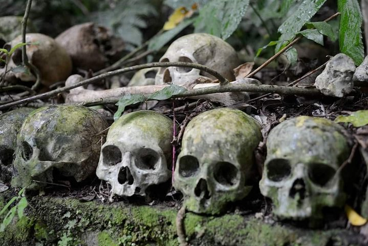 Skeleton remain at Trunyan Village