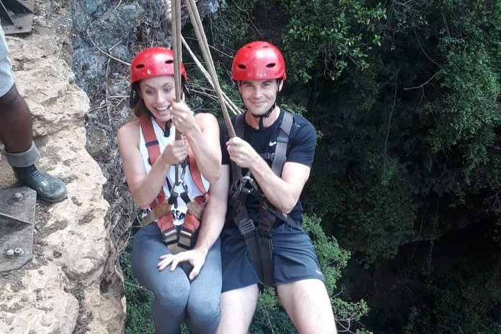 Ready to land 60 meters Jomblang pit cave