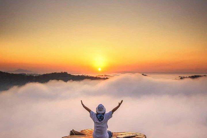 The beautiful sunrise view at Panguk hill