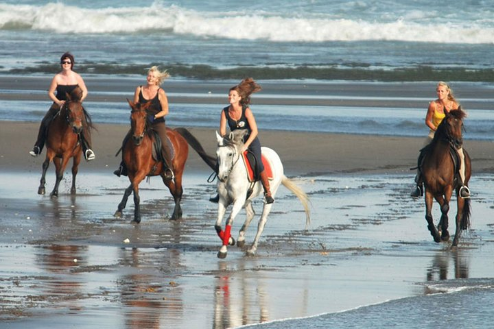 Horse riding at black sand beach