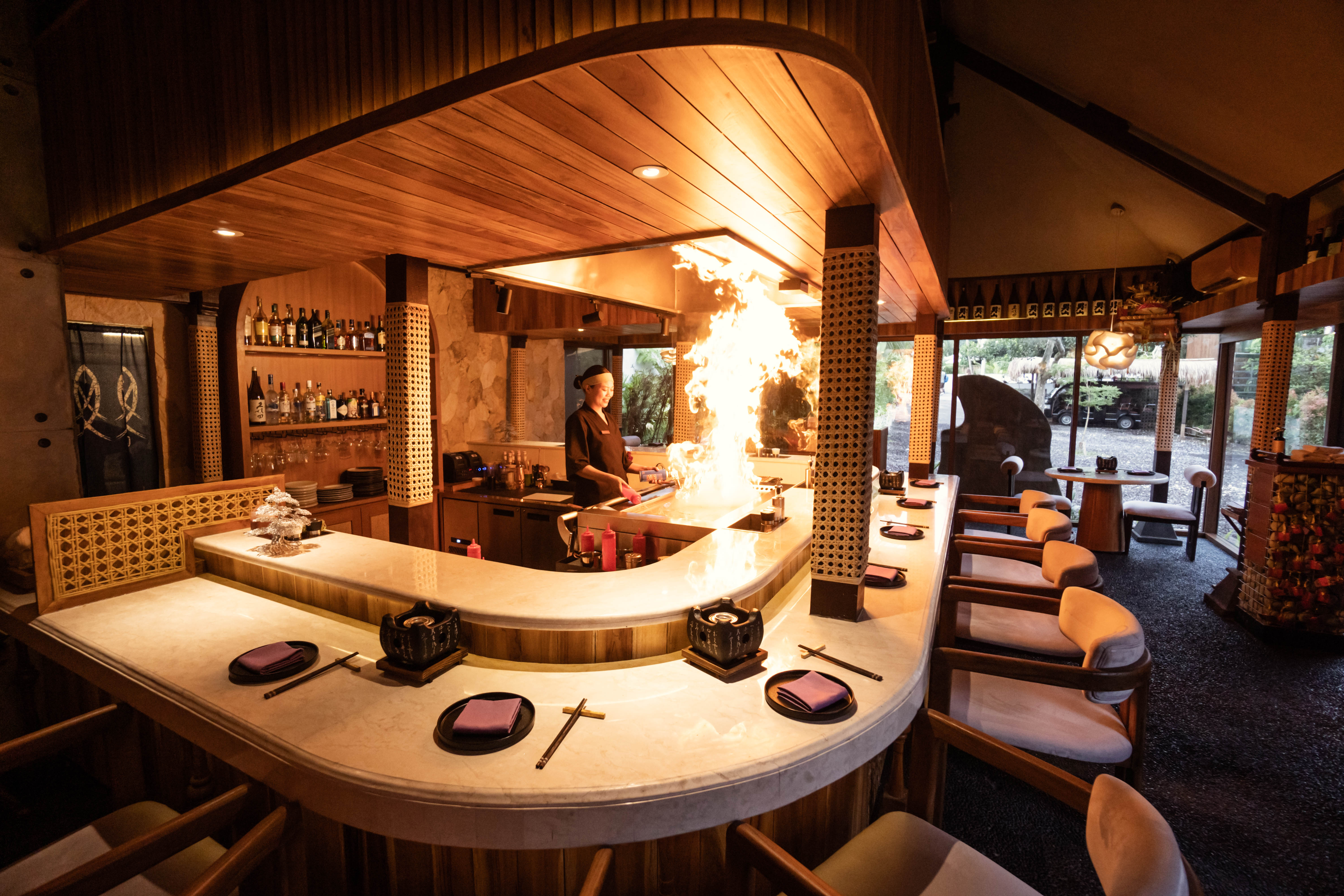 Immerse yourself in the unique culinary journey at Shichirin where skilled chefs showcase Japanese grilling right at your table creating a memorable dining experience in the heart of Ubud.