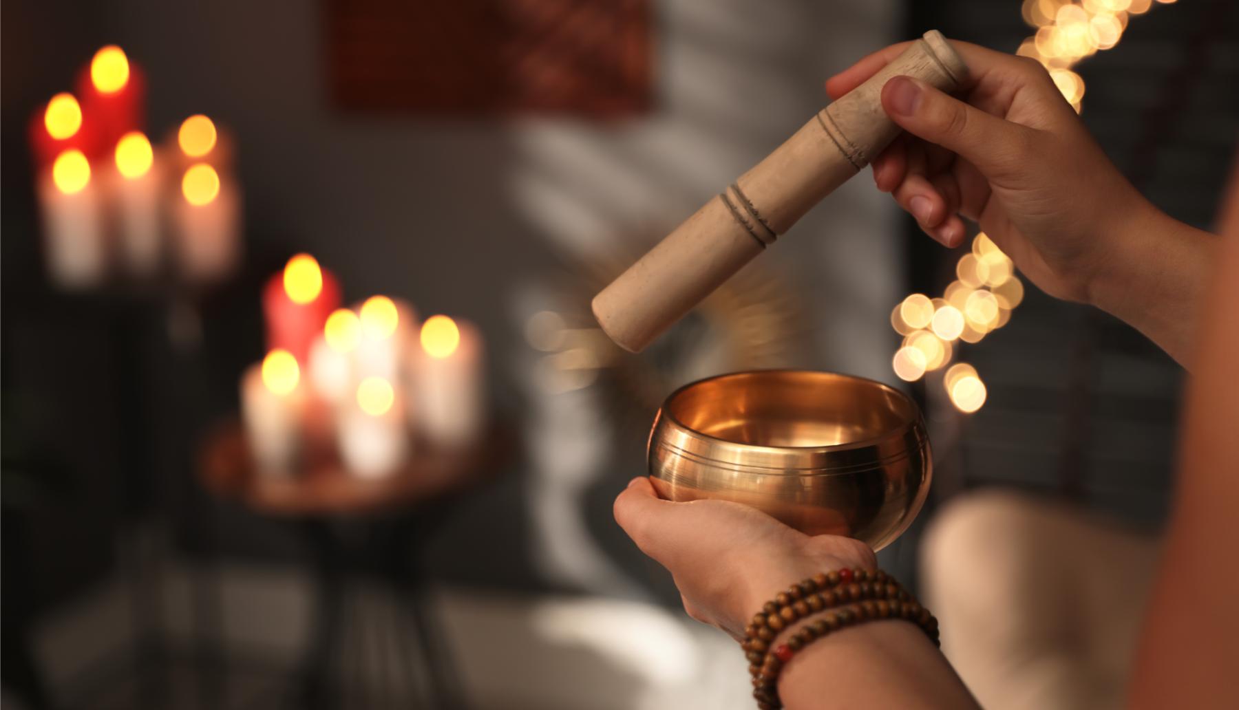 Experience serenity as the sound of the singing bowl resonates guiding you to deeper self-awareness and connection during your spiritual journey in the heart of Bali.