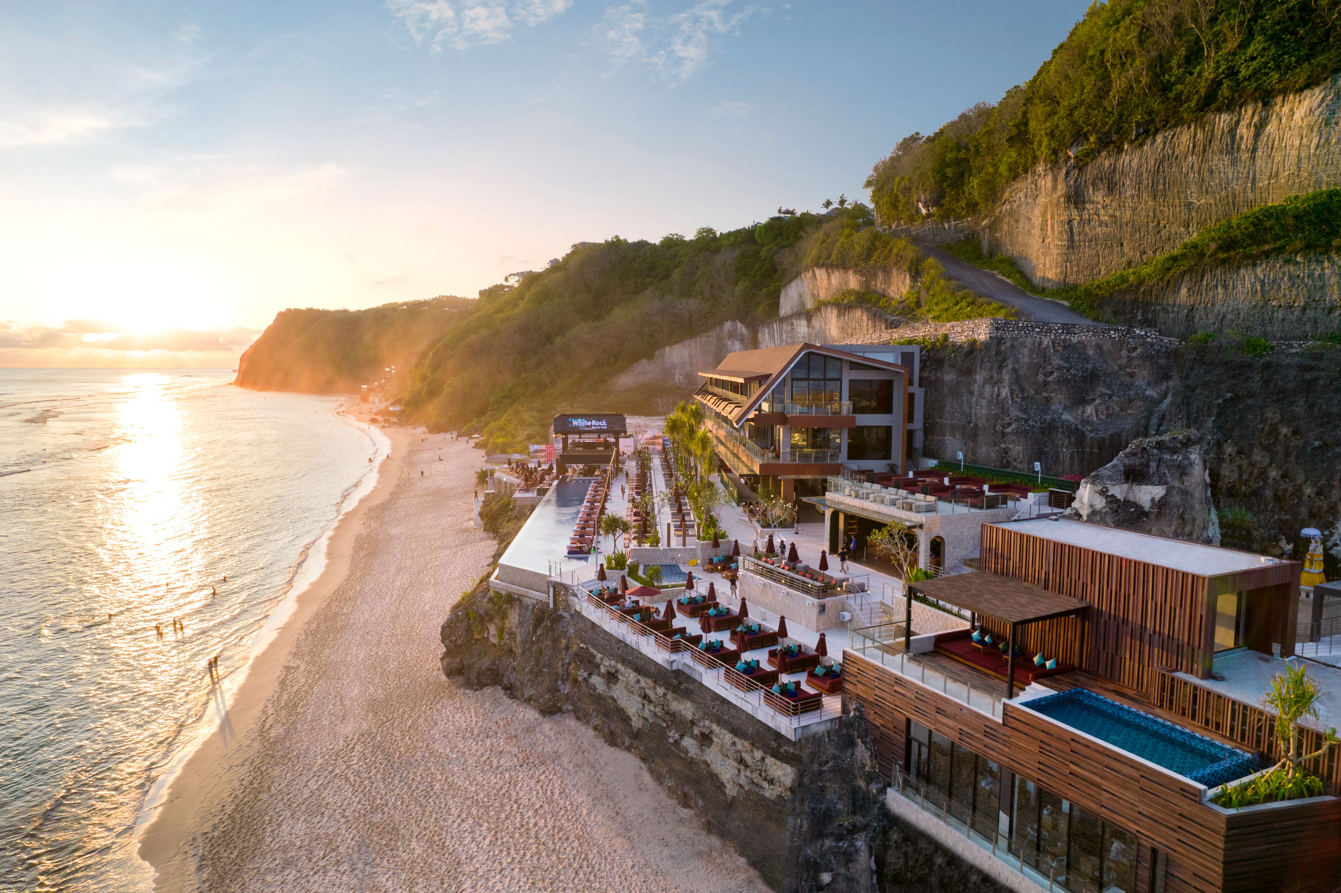 Experience breathtaking cliffside views pristine sands and a luxurious infinity pool at White Rock Beach Club where relaxation meets the stunning beauty of Bali's coastline.