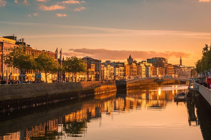 Experience the charm of Dublin with a private luxury car tour where timeless architecture meets stunning riverside views allowing for personalized exploration of this historic city.