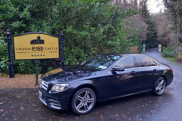 Chauffeur driven transfer from Lough Eske Castle Hotel to Shannon.
