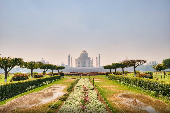 View of Taj Mahal from Mehtab Bagh Garden
