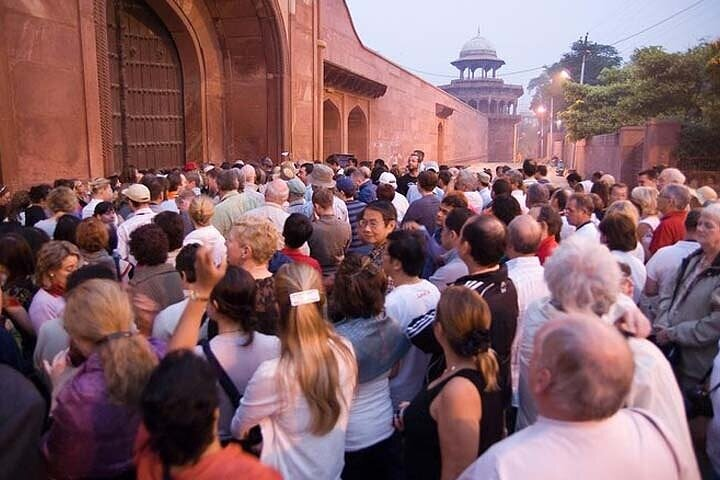 Taj With Crowed