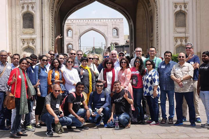 Old part of the city right in front of the historic ironical monument Chaminar.