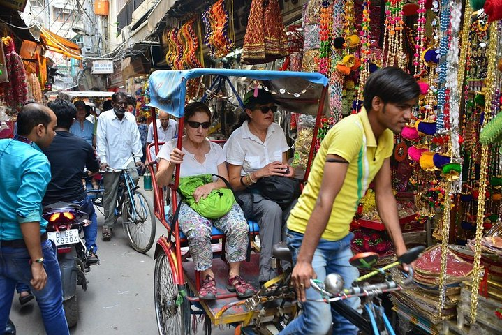 Rickshaw ride at Chandani Chowk in Old Delhi