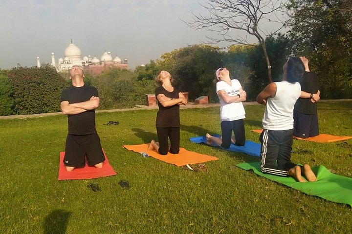 Yoga At Taj Mahal with Sunrise 