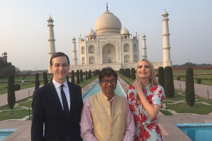 Our Company Tour Guide Kamal Kant with VIP at Taj Mahal
