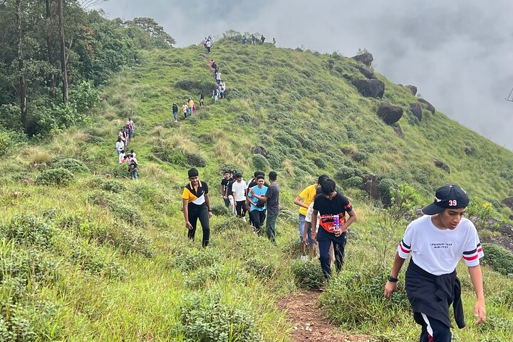 School children hiking.