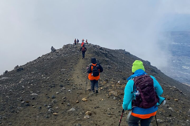 Experience the unique landscapes of Geldingalur Valley as hikers traverse volcanic terrain witnessing the dramatic transformations shaped by recent eruptions and the remnants of ancient lava flows.