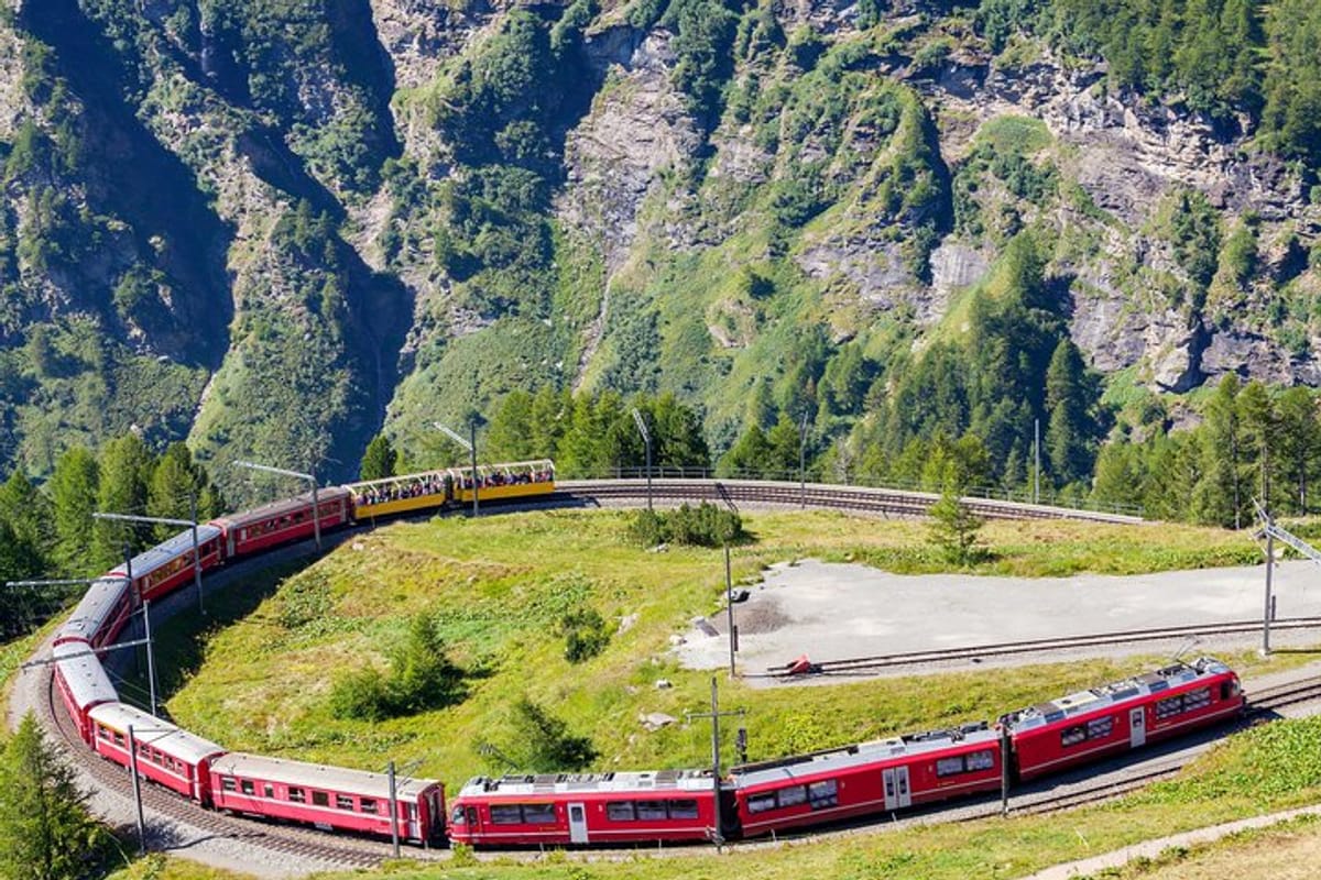 Intimate Small-Group Bernina UNESCO Scenic Train on Swiss Alps in Milan ...