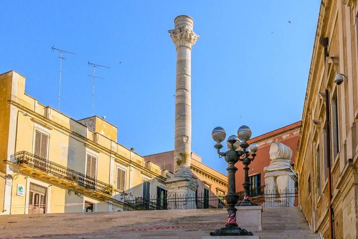 The Roman column marking the end of the Appia way
