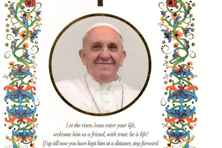 Pope Francesco Blessing Parchement