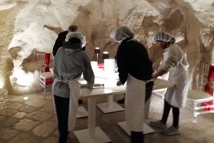 Cooking lesson in a cave