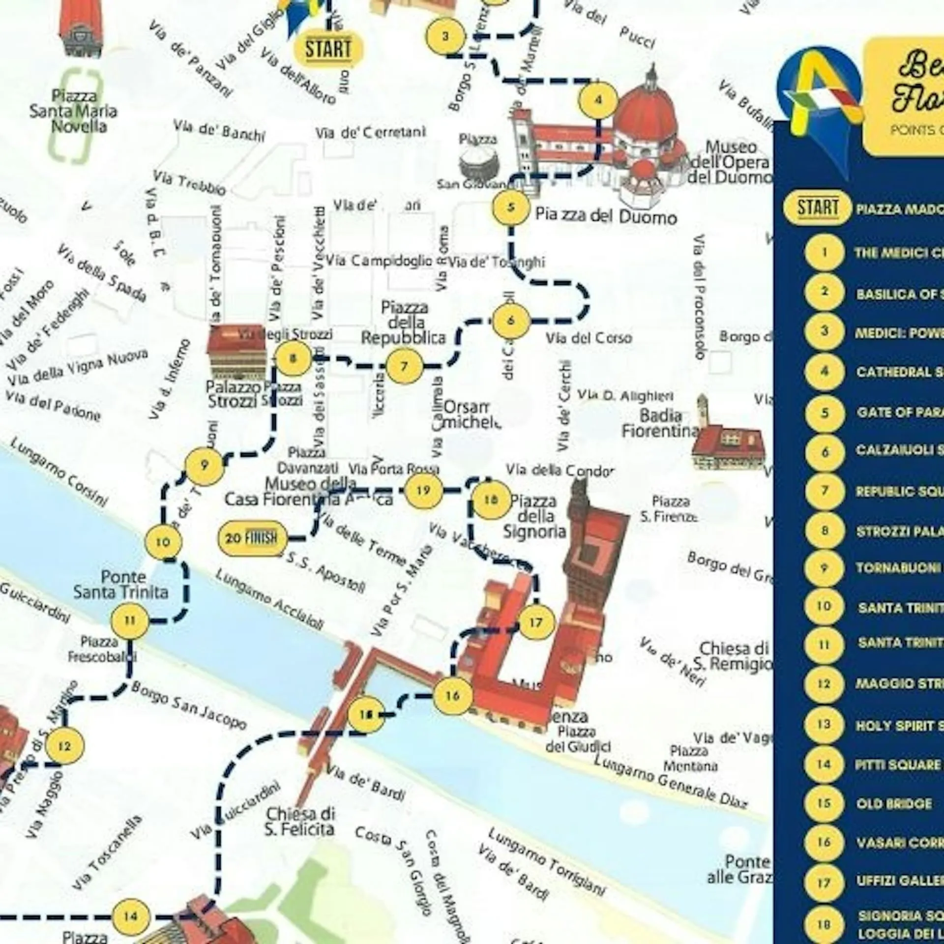 Flrence Map Florence sightseeing map 60 photos - Goodtravelcards.com