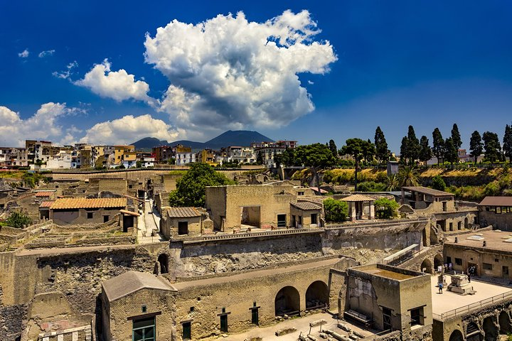 overlooking Herculaneum ruins