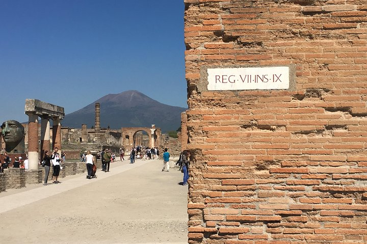 View of Mt. Vesuvius from Pompeii ruins. What a scenery..
