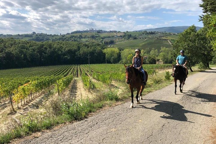 Experience the beauty of the Chianti region on horseback riding through lush vineyards and olive groves followed by a delicious Tuscan lunch and guided wine tasting in San Gimignano.