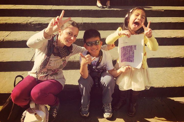 family having fun in Florence
