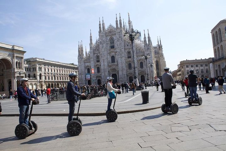 Glide through Milan's historic streets on a Segway exploring iconic landmarks like the stunning Duomo and vibrant shopping boulevards all while enjoying expert local insights. Experience the city like never before.