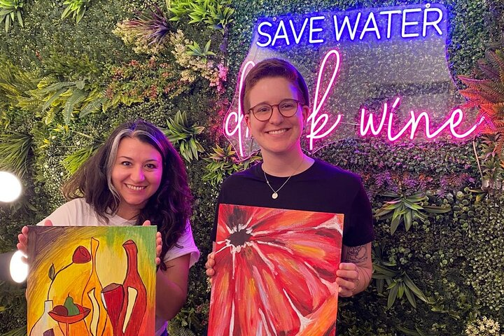 Paint & Wine Experience in Piazza Navona - Photo 1 of 14