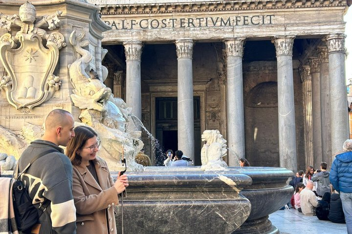 Walking Guided Tour and Rome's Iconic Temple Pantheon Entrance - Photo 1 of 9