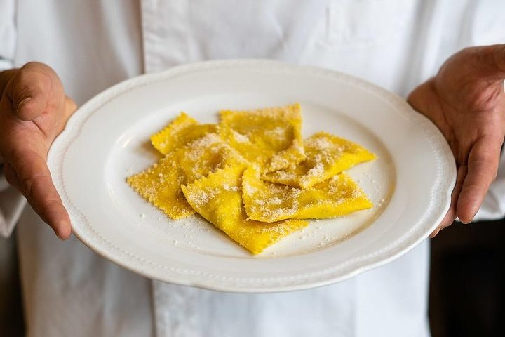 Typical "tortelli d'erbetta", ravioli stuffed with fresh cheese and spinach