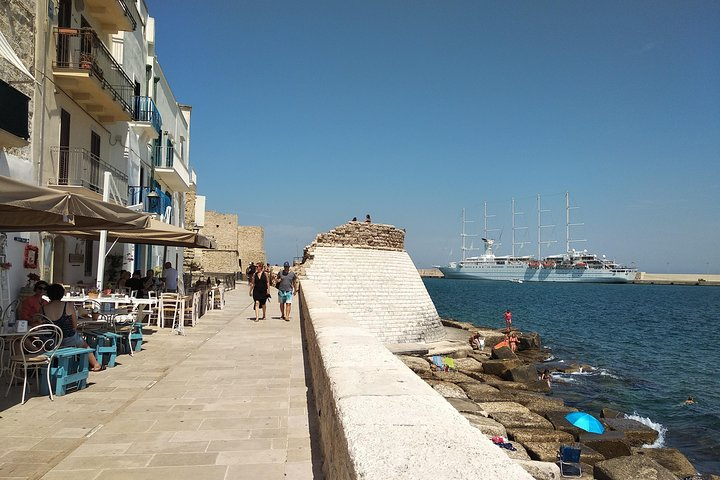Bars on the seafront in Monopoli