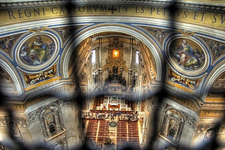 View from the interior dome of St. Peter's Basilica
