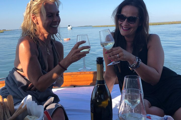 Enjoy a few drinks and Italian nibbles onboard 