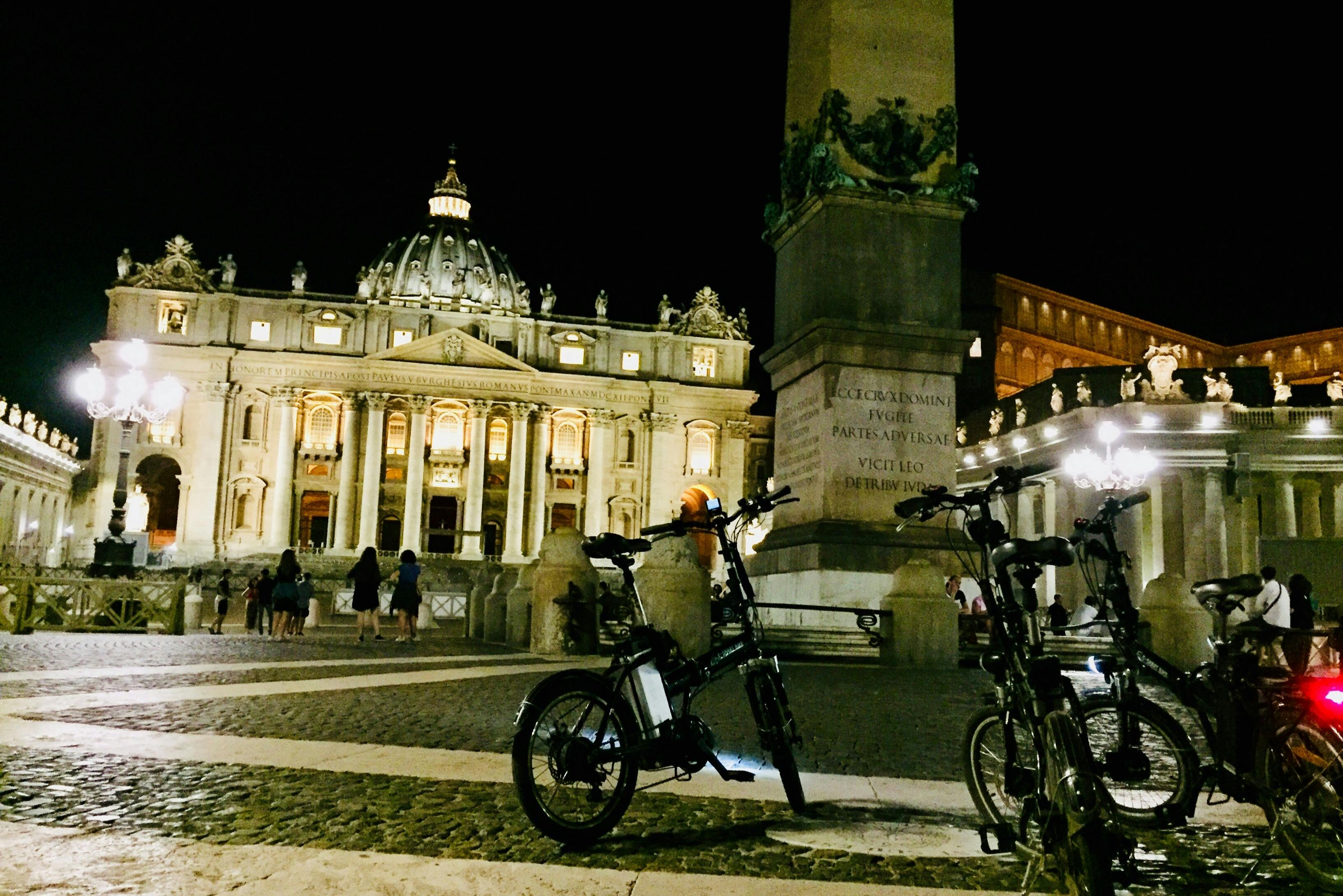Rome by Night: Guide E-bike Tour with Salami, Cheese and Wine Tasting - Photo 1 of 5